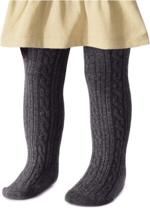 Baby Girls Tights, Seamless Knit Cotton Leggings Pants Infant Toddler Girl Stockings
