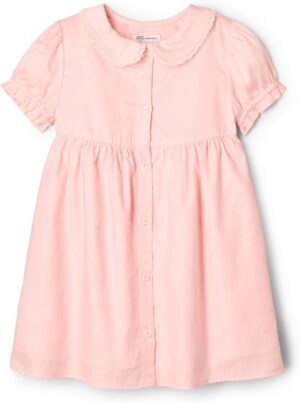 Amazon Essentials x Sofia Grainge Toddlers and Baby Girls’ Cotton Sateen Dress with Collar