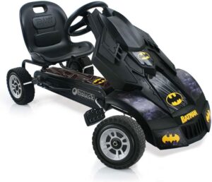 Hauck Batmobile Pedal Go Kart, Superhero Ride On Batman Car Vehicle for Kids, Black