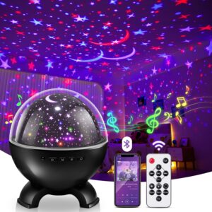 One Fire Kids Night Light Projector,15 White Noise+15 Color+Bluetooth Baby Light Projector Night Light for Kids,Remote+Dimmable Kids Projector Night Light Kids,Star Night Light Projector for Kids Room