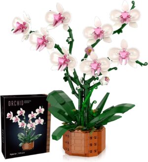 729-Piece Artificial Flower Building Blocks Set – DIY Home Decoration Kit for Adults, Girlfriends, Mom – Christmas, Birthday, Valentine’s Day Gifts