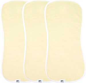 3-Pack Bamboo Viscose Burpy Bib for Baby Boys and Girls Soft Absorbent Baby Burp Cloth Drool Bibs for Newborn Burping Rags