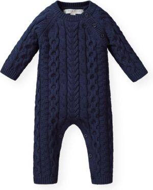 Hope & Henry Baby Organic Cable Knit Sweater Romper