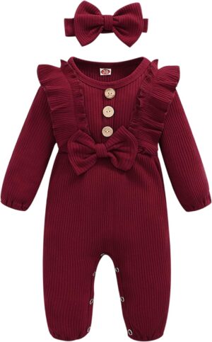 Mioglrie Newborn Baby Girl Clothes One Piece Jumpsuits Clothes Short Sleeve Rompers Summer Clothes for Baby