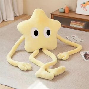 Long Star Plush Pillow 35 inch Cute Stuffed Animal Kawaii Soft Plushie, Star Throw Pillow Plush Toy Gift for Girlfriend, Kids