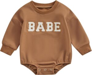 Engofs Newborn Baby Girl Boy Sweatshirt Romper Long Sleeve 0 3 6 12 18 Months Fall Winter Clothes