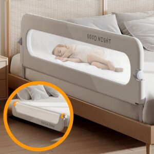 Foldable Toddler Bed Rails – Kids Guard Bumper for Crib Safe Bed Side Rail for Twin Queen King Full Size Beds（48inch）