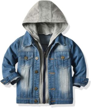 CM C&M WODRO Baby Boys Girls Denim Jacket Kids Toddler Button Down Jeans Jacket Top Coat Outerwear