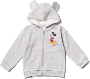 Disney Mickey Mouse Minnie Mouse Lion King Simba Fleece Zip Up Hoodie Newborn to Toddler