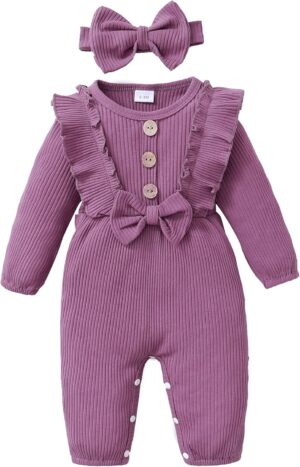 Mioglrie Newborn Baby Girl Clothes One Piece Jumpsuits Clothes Short Sleeve Rompers Summer Clothes for Baby