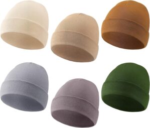 Newcotte 6 Pcs Preemie Baby Hats Cotton Preemie Caps Warm Newborn Beanie Premature Hat for Nicu Premature Boy Girl