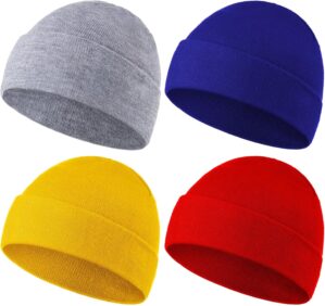 SATINIOR 4 Pieces Spring Baby Beanies Hats 0-36 Months for Unisex Spring Toddler Beanies Girl Boy Hat Warm Cap for Baby