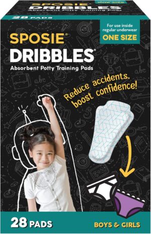 The Viral TikTok Product to Potty Train Faster – Sposie Dribbles for Boys and Girls, Mom Approved, Use with Potty Training Seats, Charts, and Stickers, 28 ct.