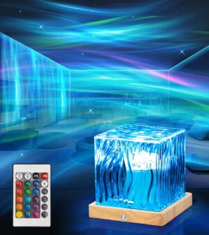 Northern Lights Projector Night Light Projector,16 Colors,Galaxy Projector for Bedroom Ambient Lighting, Remote Aurora Light Projector Cube Lamp for Bedroom Lighting,Room Decor for Teen Girls