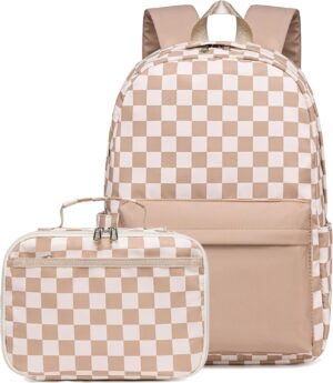 LEDAOU Kids School Backpack with Lunch Box for Boys Girls Kindergarten BookBag School Bag Preschool Toddler Backpack