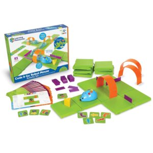 Learning Resources Code & Go Robot Mouse Activity Set, Screen-Free Early Coding Toy for Kids, Interactive STEM Coding Pet,Back to School,Ages 4+,83 Pieces