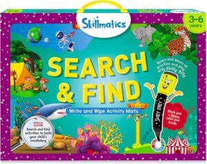 Skillmatics Search and Find Educational Game – Reusable Preschool Learning Activities, Perfect for Toddlers & Kids Who Love Toys, Art & Crafts, Builds Vocabulary, Gifts for Ages 3, 4, 5, 6