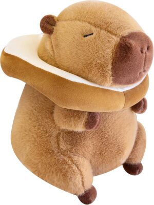 Capybara Plush Toy,Cute Capybara Stuffed Animal,Soft Brown Capybara Plushie,Gifts for Boys and Girls (Toast Capybara, 7.8 inches)