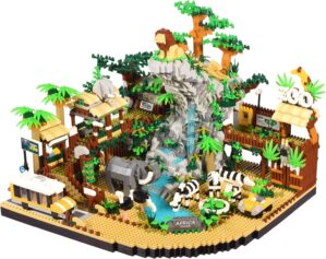 Zoo Architecture Micro Building Blocks Sets – 4800PCS, Animals Park Mini Bricks Modle Kit Toy Present for Adults and Kids Ages of 14+