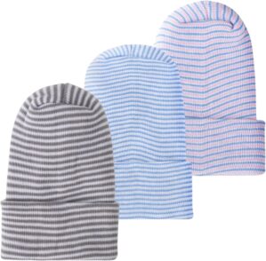 Newborn Baby Girl Hats with Bow No Scratch Cotton Toddler Infant Beanie Caps Soft Newborn Hospital Hat for Boys Girls