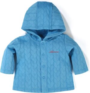 100% Cotton Baby Fall Hoodies Jacket, Comfortable Soft and Warm Baby Spring Jacket,0-24Months Solid-Coloured Coat