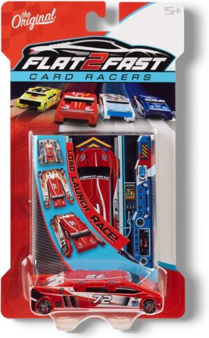 Red 72 Card Racer | Load, Launch, Race – Pocket-Sized Racecar Toy Ages 5 and up (Sold Each)