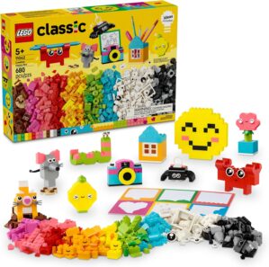 LEGO Classic Creative Happy Box Building Toy Set – Building Blocks Toy for Kids, Boys and Girls, Ages 5+ – Learning and Educational Toy for Preschool – Gift Idea for Birthdays – 11042