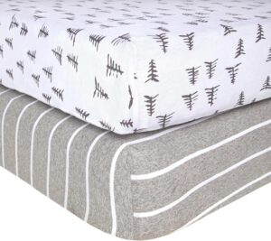 Burt’s Bees Baby Essential Organic Cotton Fitted Crib Sheet, Breathable for Boy Girl Standard Crib & Toddler Mattresses