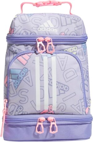 adidas Excel 2 Insulated Lunch Bag, Adi Comp Silver Violet/Light Purple/Pink Spark, One Size