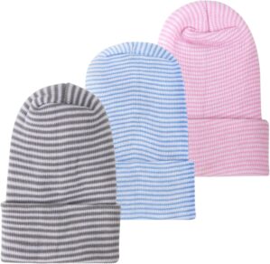 Newborn Baby Girl Hats with Bow No Scratch Cotton Toddler Infant Beanie Caps Soft Newborn Hospital Hat for Boys Girls