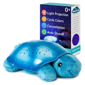 Cloud b Calming Nightlight Star Projector | Gentle Brightness | 3 Colors | 8 Constellations | Auto-Shutoff | Twilight Turtle Blue