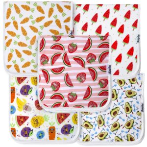 5-Pack Organic Cotton Burp Cloths, Hand Towel, Baby Towel, Washcloth – Absorbent, Multi-Purpose, Soft & Large