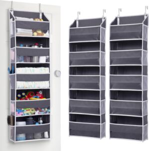 ULG 2 Pack 5-Tier Over The Door Organizer Dark Gray
