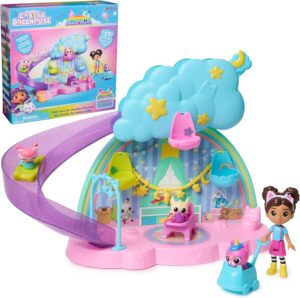 Gabby’s Dollhouse, Kitty Care Ear Purrfect Playroom, 17-Piece Playset with 4 Toy Figures and Dollhouse Furniture, Kids Toys for Girls & Boys Ages 3+