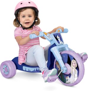 Frozen Ride-On 10″ Fly Wheels Junior Cruiser Tricycle with Sounds – Toddler Bike Trike, Ages 2-4