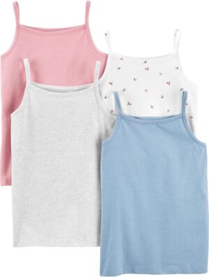 Simple Joys by Carter’s Girls and Toddlers’ Tank Tops, Pack of 4