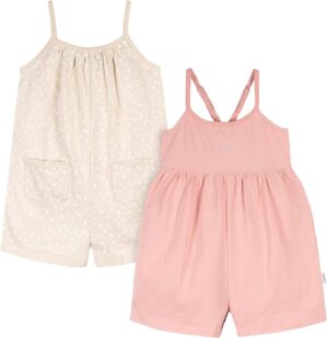 Gerber Baby Girls’ Toddler 2-Pack Sleeveless Romper Jumpsuit