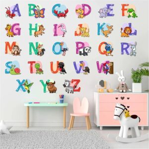 Colorful Alphabet Wall Decals – ABC Wall Stickers for Kindergarten, Playroom, & Baby Nursery – Educational and Fun Kids Room Decor