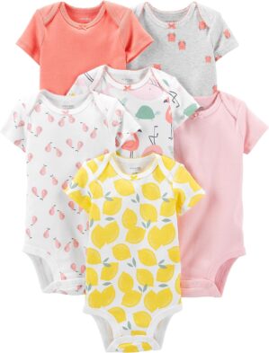 Simple Joys by Carter’s baby-girls 6-pack Short-sleeve Bodysuit