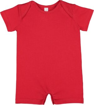 RABBIT SKINS Infant 100% Cotton Premium Jersey Short Sleeve Romper (4486)