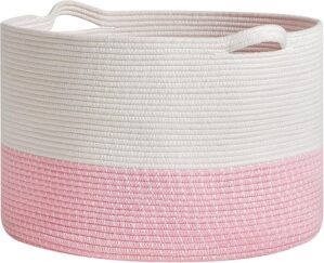 Extra Large Cotton Rope Basket 22″ x 14″| Toy Basket