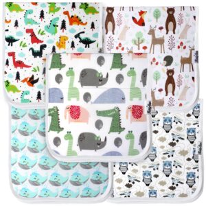 5-Pack Organic Cotton Burp Cloths, Hand Towel, Baby Towel, Washcloth – Absorbent, Multi-Purpose, Soft & Large