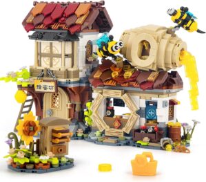 Honey Workshop Mini Building Set, MOC Creative DIY Simulation Architecture Toy, Collectible for Adults, Kids 8-12, NOT Compatible with Classic Bricks (1242 Pieces)