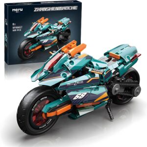 Motorcycle Toy Building Blocks Kit, Motorcycle Building Bricks Sets for Build and Display, Collectible Building Kit, Build A Model Motorcycle, Cabag-MY880