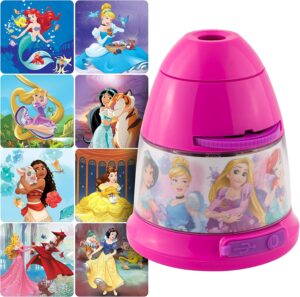 Projectables Disney Princess LED Kids Night Light, USB, Plug-in, Projector, Battery, Girls, Moana, Cinderella, Rapunzel, Jasmine, for Hallway, Bedroom, Nursery, Playroom, Gaming Room, 43684, 8 Image