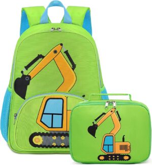 LOIDOU Backpack Boys Girls Preschool Backpacks for school Kids School Bags Kindergarten BookBag Set with Lunch Box