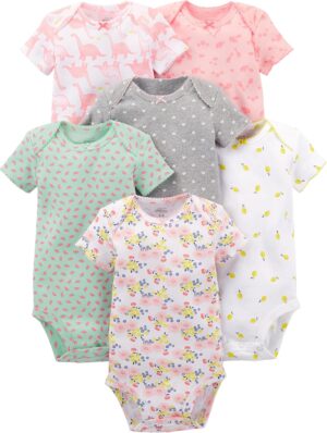 Simple Joys by Carter’s baby-girls 6-pack Short-sleeve Bodysuit