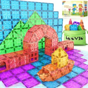 Magnetic Tiles Toddler Toys for 3 Year Old Boys & Girls, Magnetic Blocks Gifts Toys for Toddler Kids Ages 3-5, Preschool Learning Montessori STEM Magnet Toys – Starter Set