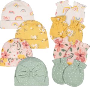 Gerber baby-girls Cap and Mitten Sets