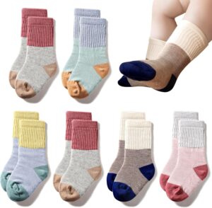 Toddler Baby Girls Boys Socks – Cotton Crew Socks for Baby Gifts Pack